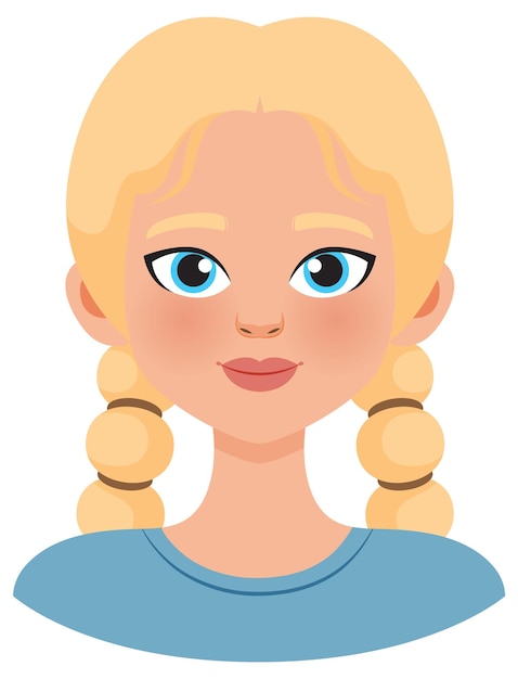 Free Vector blonde woman with blue eyes