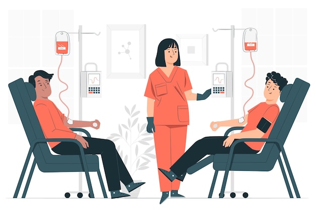 Blood donation concept illustration