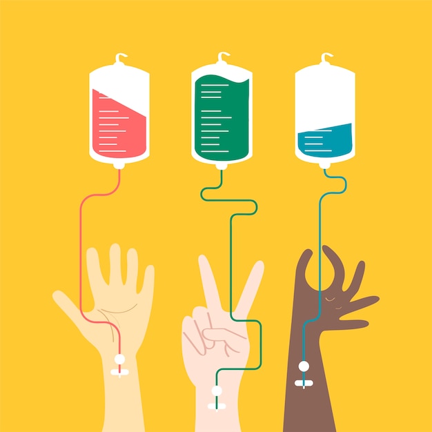 Free Vector blood donation concept vector illustration