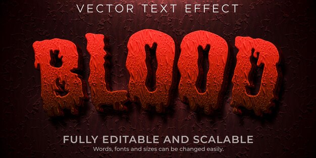 Blood horror text effect editable scary and red text style