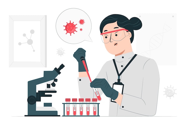 Blood test (covid-19) concept illustration