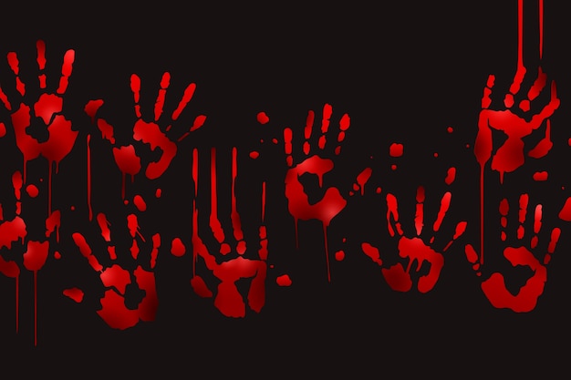 Free Vector bloody handprint background