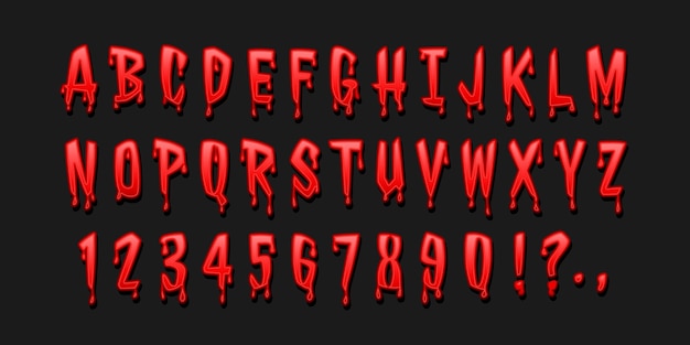 Bloody text effect design