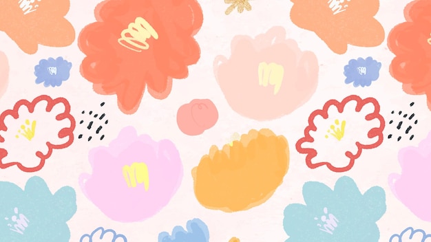 Free Vector blooming flower background vector floral illustration