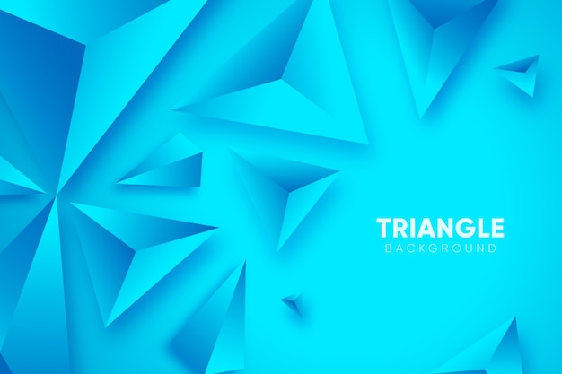 Blue 3d background with triangles