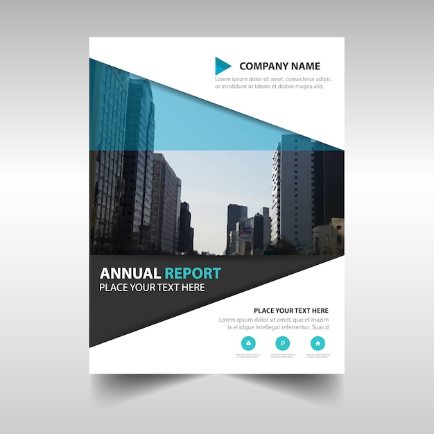 Blue abstract annual report template