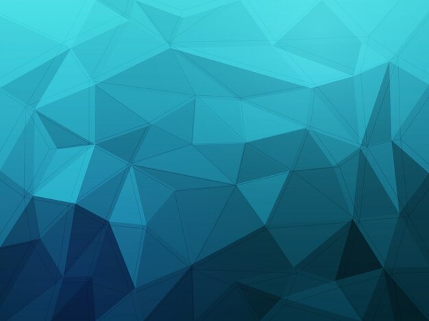  Blue abstract background, polygonal shapes, low-poly concept. 