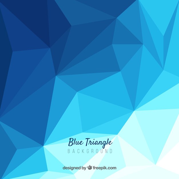 Blue abstract background with triangles