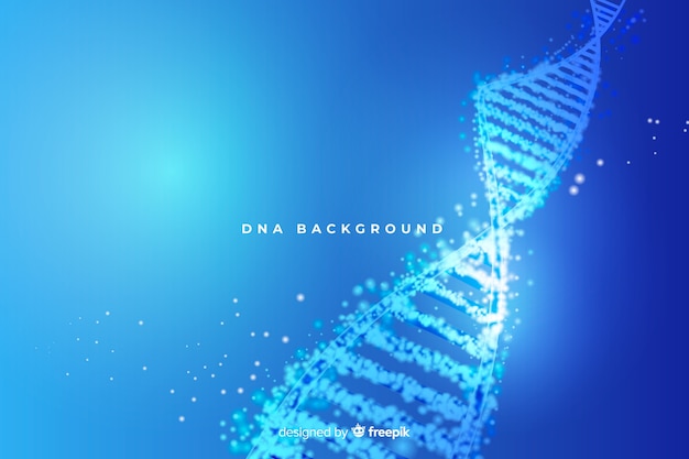 Blue abstract dna structure background