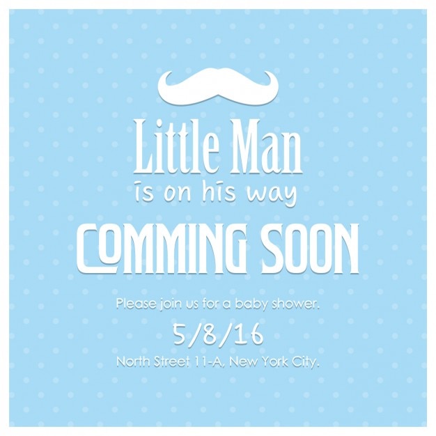 Blue baby shower invitation design