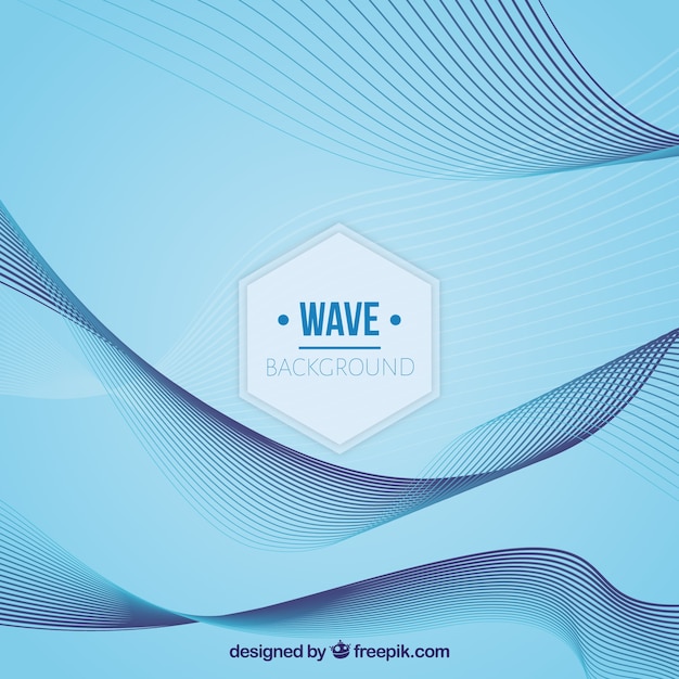 Blue background with abstract wavy forms