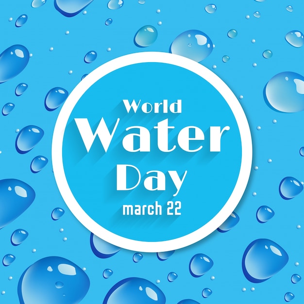 Blue background with bubbles, world water day