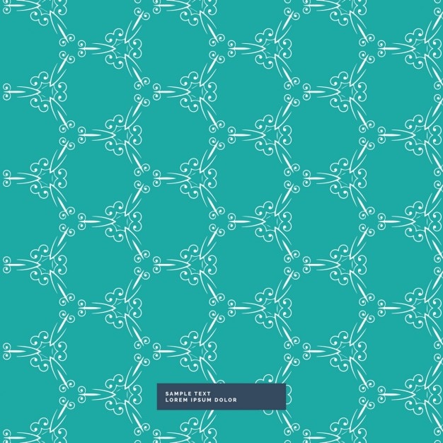 Free Vector blue background with a floral pattern