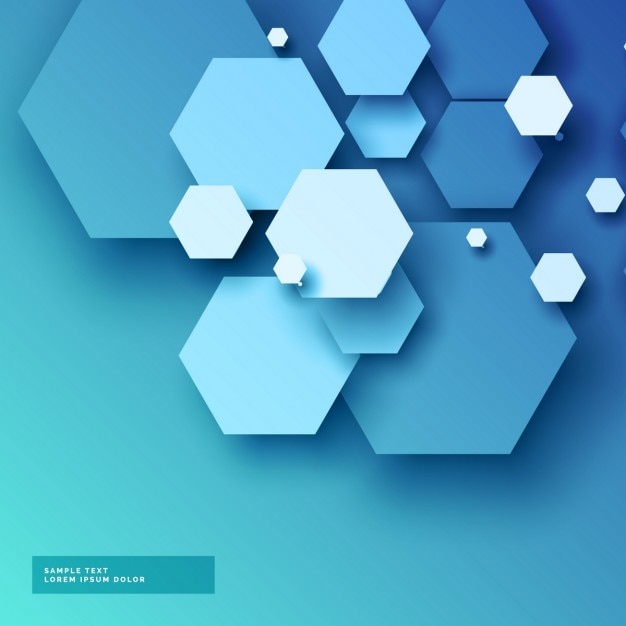 Free Vector blue background with hexagons