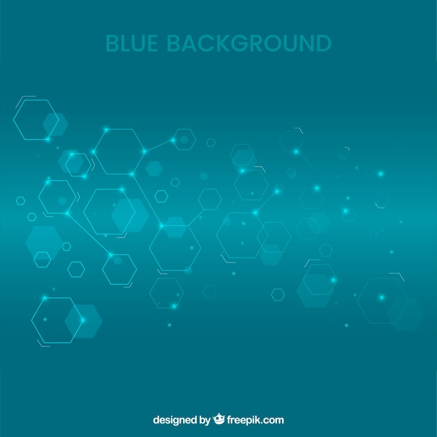 Blue background with polygons