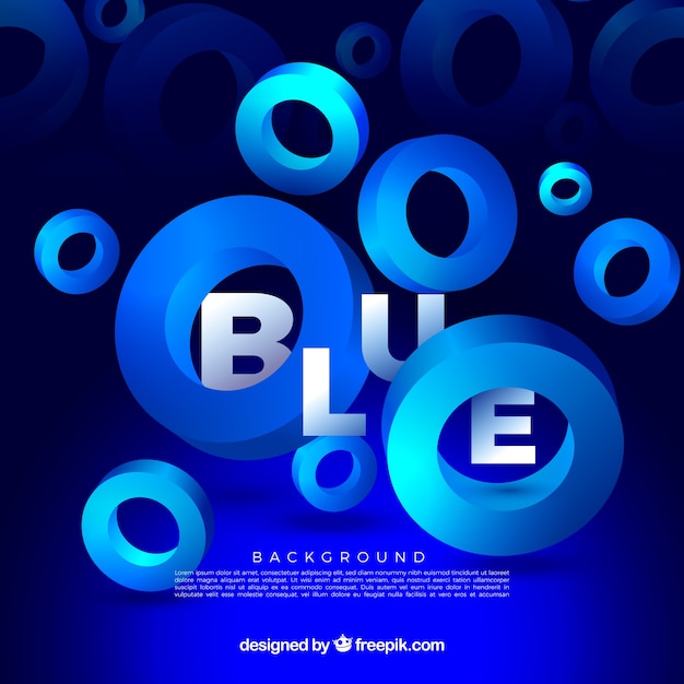 Blue background with shapes