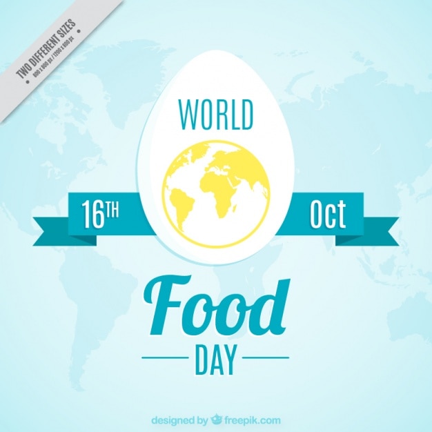 Free vector blue background of world food day