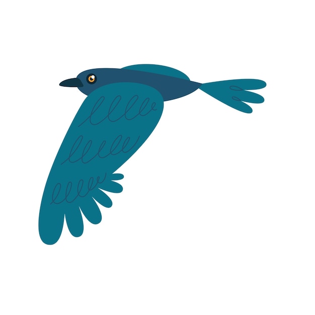 Free vector blue bird flying design