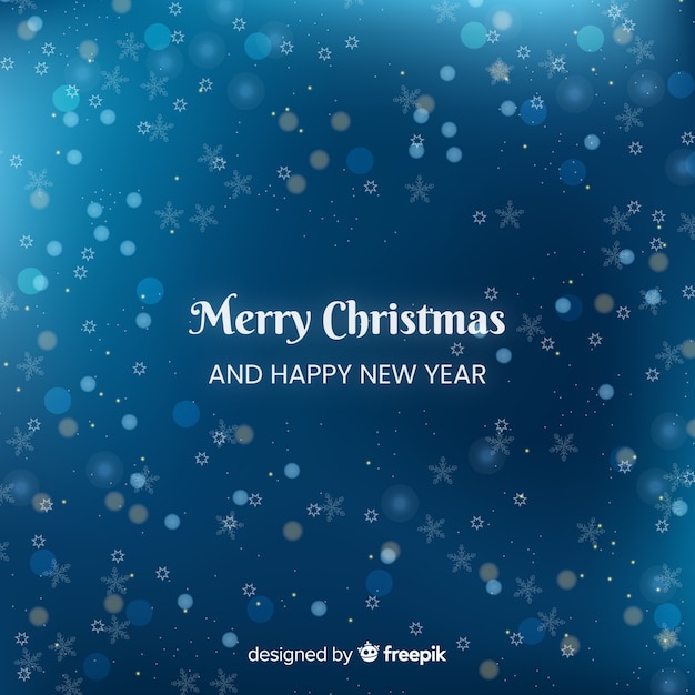 Free Vector blue blurred christmas background