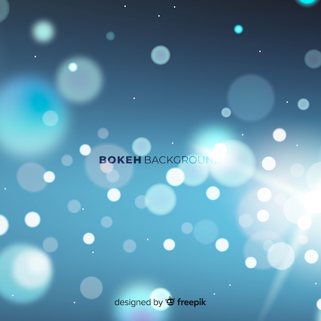 Free Vector blue bokeh background concept