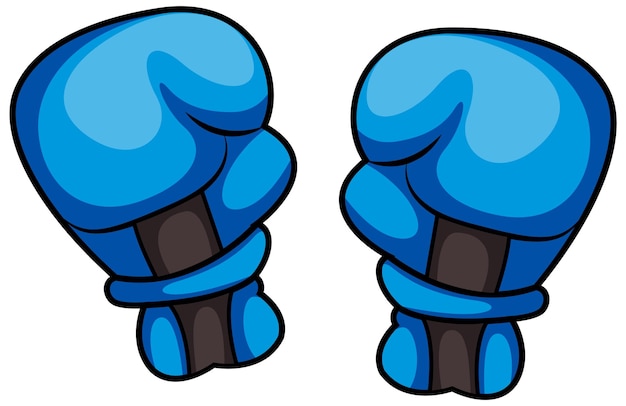 Free Vector blue boxing gloves cartoon object