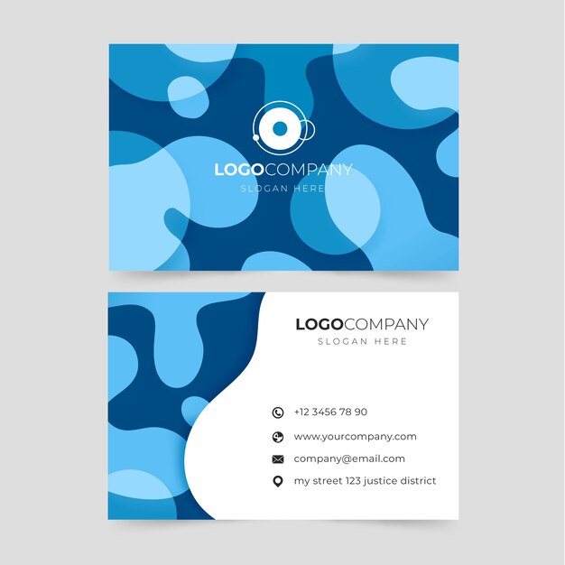 Blue bstract business card