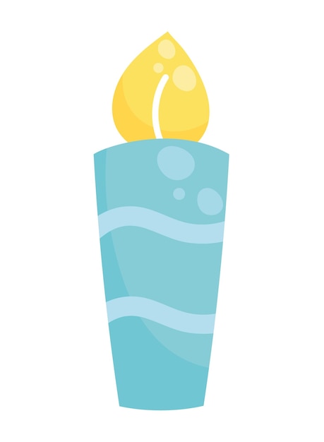 Free vector blue candle birthday