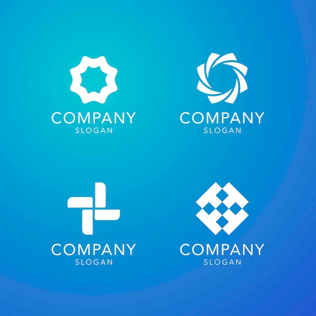 Blue company slogan collection