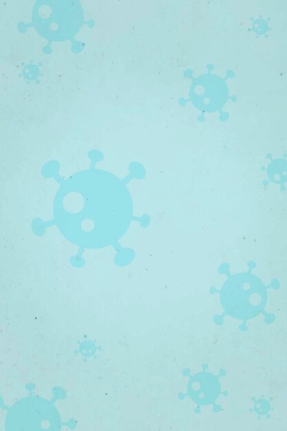 Blue coronavirus patterned background vector