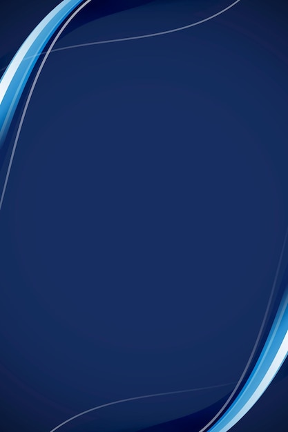 Free vector blue curve frame template vector