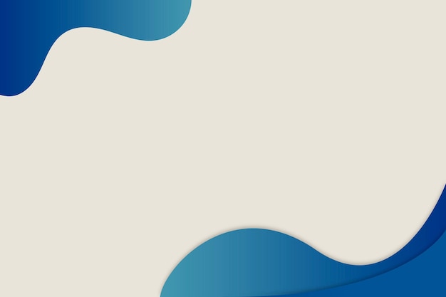 Blue curved border on simple background