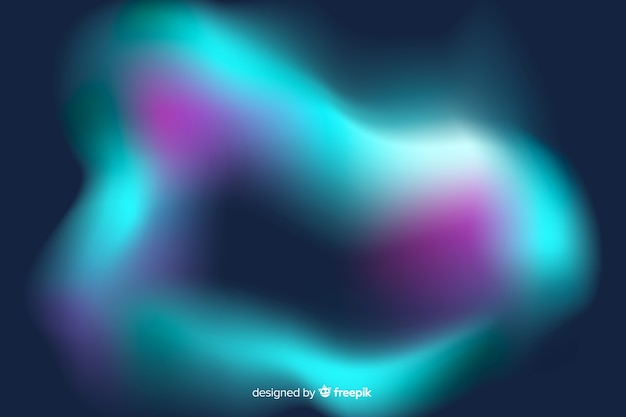 Free vector blue decorative background with northern light