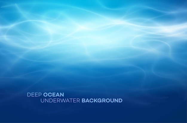 Free vector blue deep water and sea abstract natural background