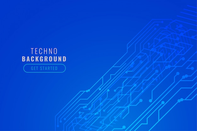 Free Vector blue digital technology circuit lines design