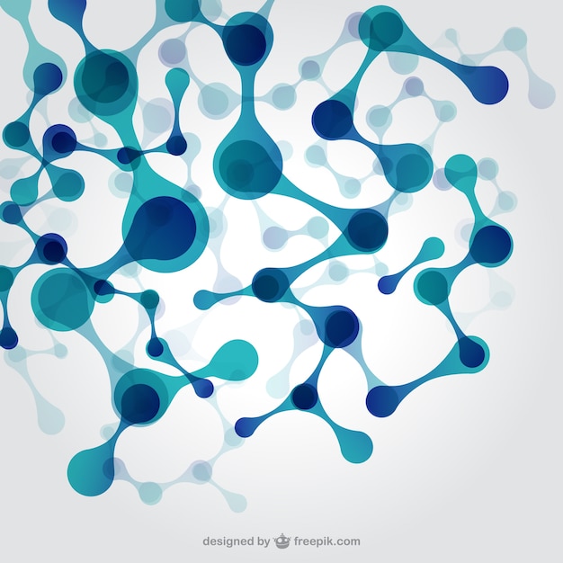 Free Vector blue dna structure background