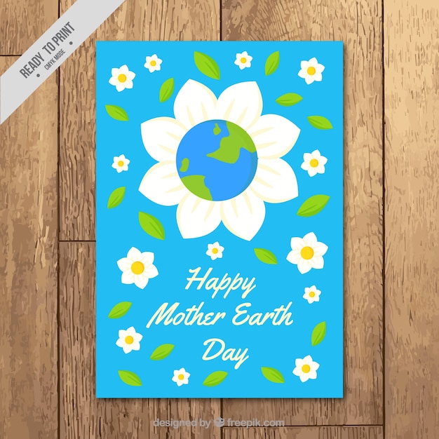 Blue earth day greeting