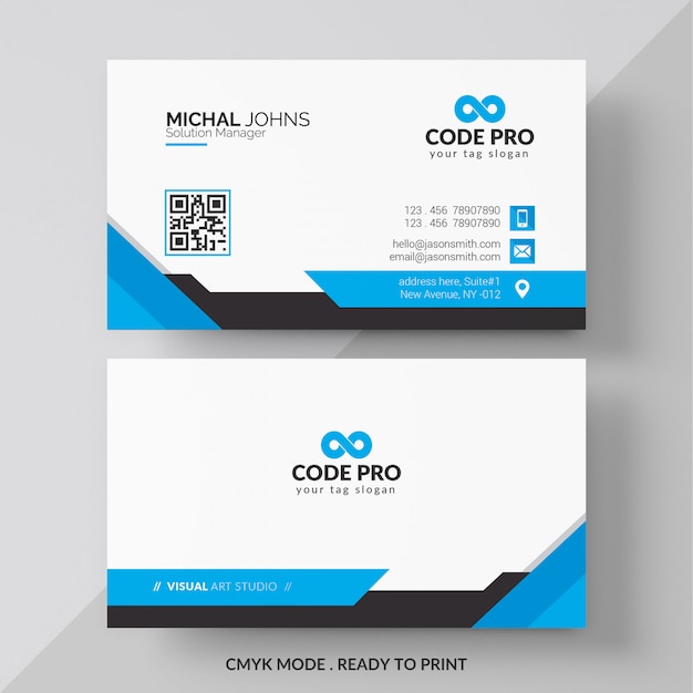 Blue elegant corporate card