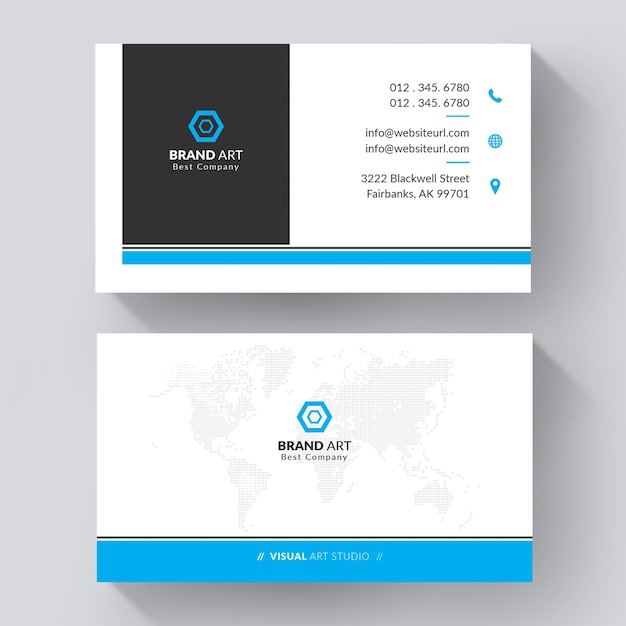 Free Vector blue elegant corporate card