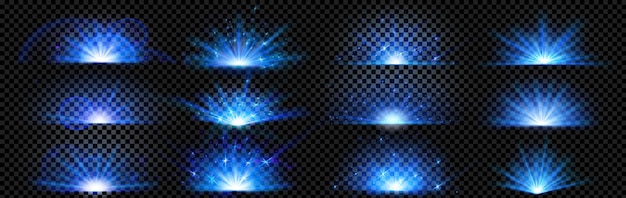 Free Vector blue explode glow shine sun ray burst effect