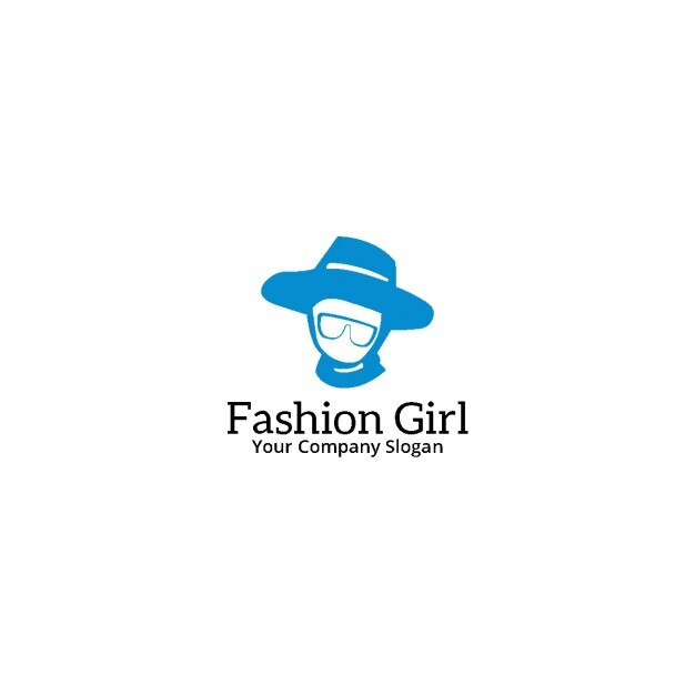 Blue fashion logo