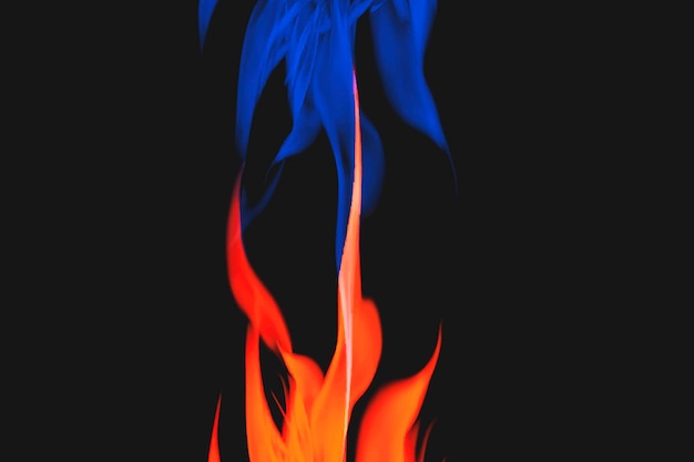 Free vector blue flame background, aesthetic neon fire vector image