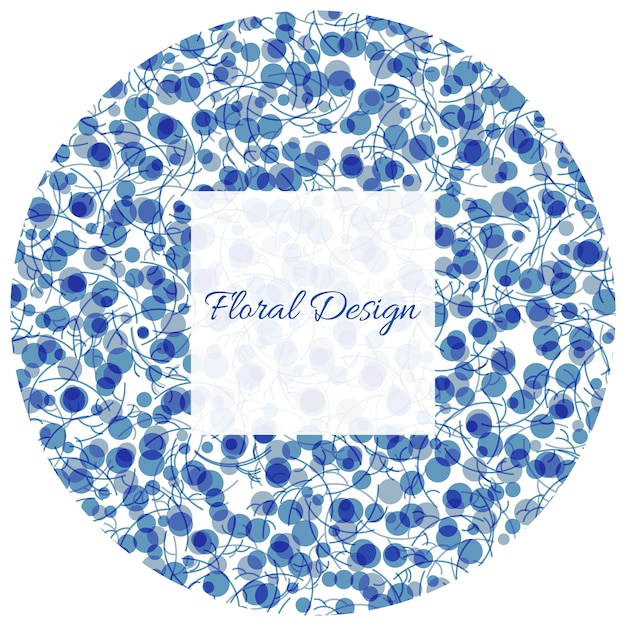 Blue floral background