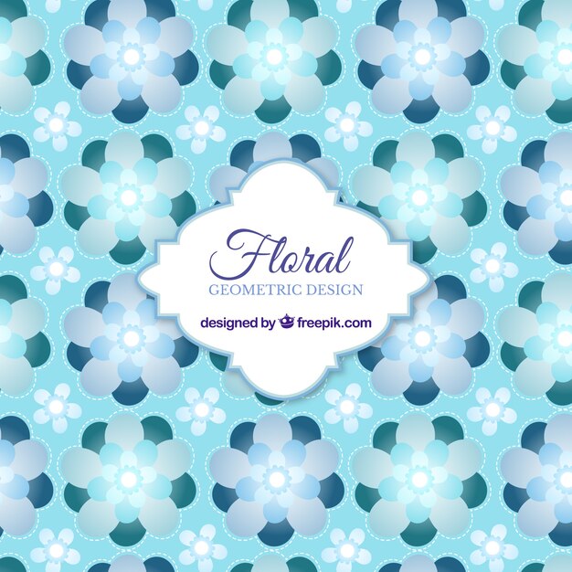 Blue flowers pattern background