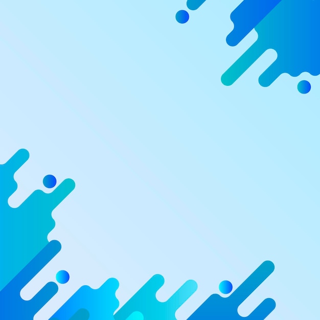 Blue fluid background frame vector