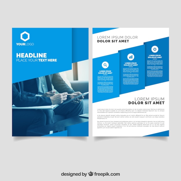 Blue flyer design template