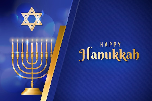 Blue and golden hanukkah