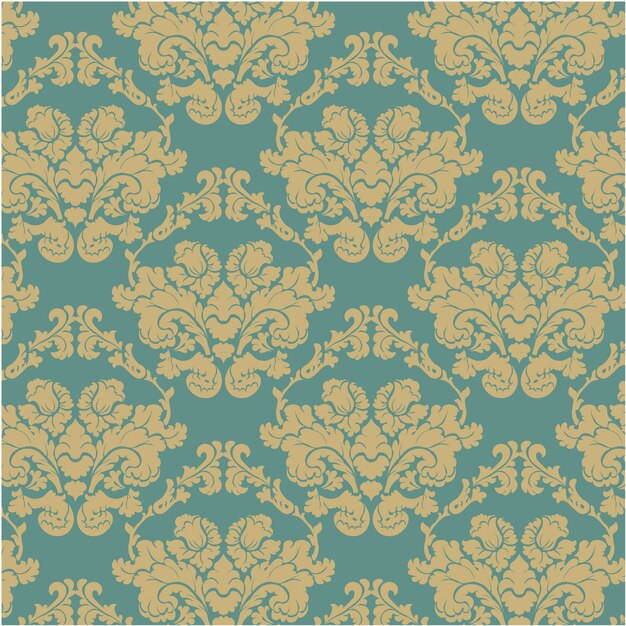 Blue and golden ornamental pattern background