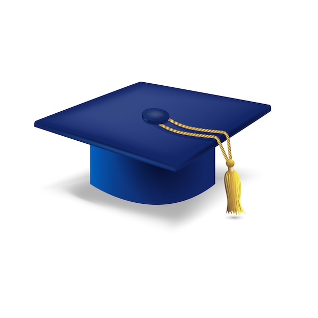 Free vector blue graduation cap