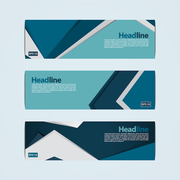 Blue and green banner design