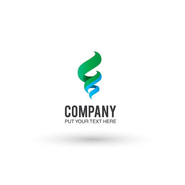 Blue and green logo background